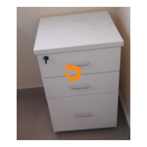 BLOCO RODADO MADEIRA COM 3 GAVETAS