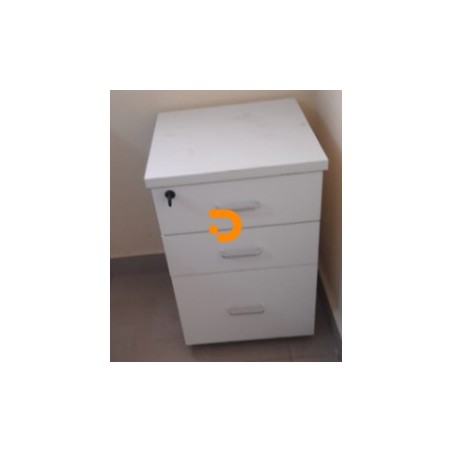 BLOCO RODADO MADEIRA COM 3 GAVETAS