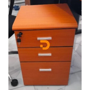 BLOCO RODADO MADEIRA COM 3 GAVETAS