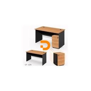 Secretária + Bloco de 3 Gavetas - Cor Castanha 140X75CM