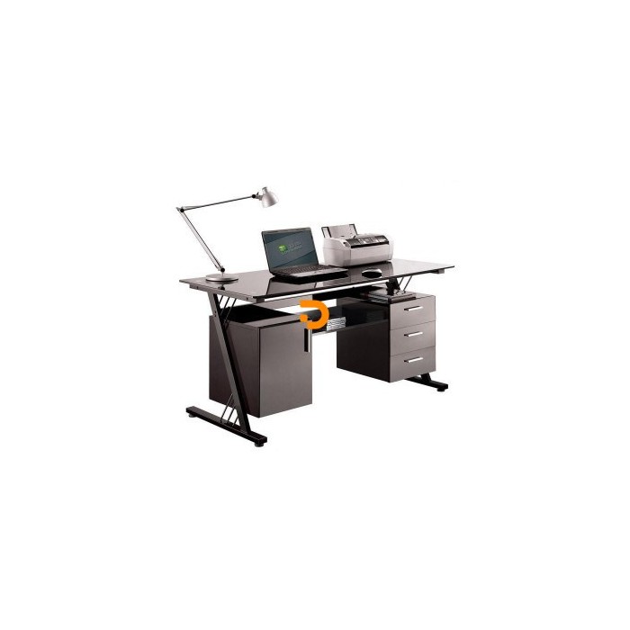 SECRETARIA PC MTAL/VDR PRETO+GAV 150X70X76 2PC