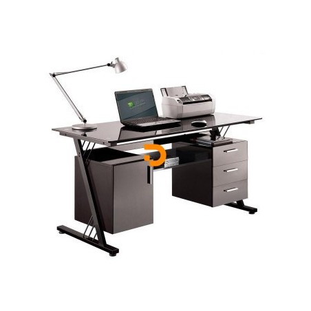 SECRETARIA PC MTAL/VDR PRETO+GAV 150X70X76 2PC