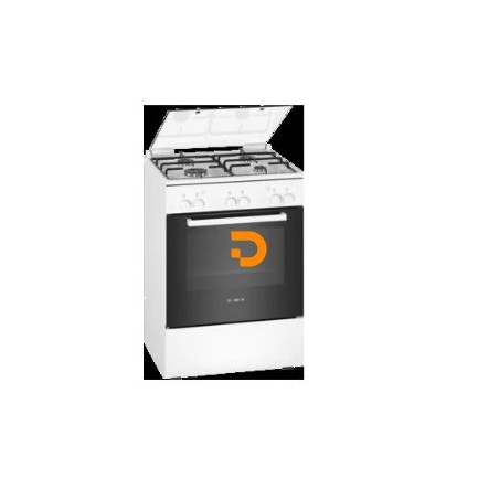 FOGAO BOSCH 60CM GAS SERIE 2 FORNO GAS BRANCO/ESMALTE