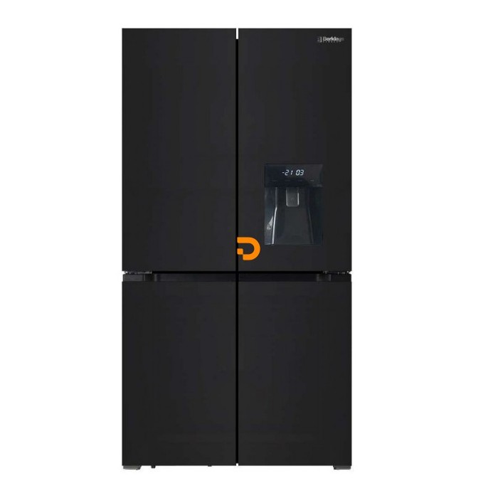 FRIG BERKLAYS 567L 91X193cm NOFROST 4PORTAS DISP.AGUA BLACK INOX