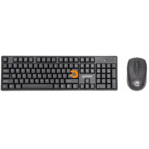 TECLADO + MOUSE MANHATTAN MULTIMÉDIA WIRELESS/DONGLE USB PT PRETO