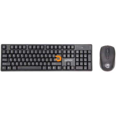 TECLADO + MOUSE MANHATTAN MULTIMÉDIA WIRELESS/DONGLE USB PT PRETO