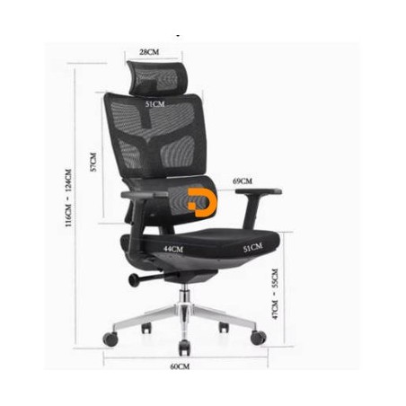 CADEIRA MESH EXECUTIVA ERGONOMICA C/AJUSTE LOMBAR