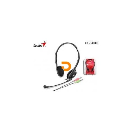 HS GENIUS HS-200C C/ MIC P/PC PRETO