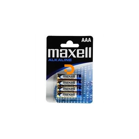 PILHA  AAA LR03 PK/4  MAXELL ALKALINE (1/12)