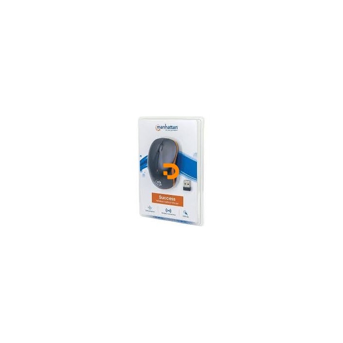 MOUSE MANHATTAN WIFI SUCESS PRETO/LARANJ