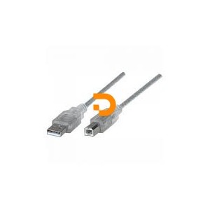 CABO USB-A 1.8MT (M) PARA USB-B (M) PRATA MANHATTAN
