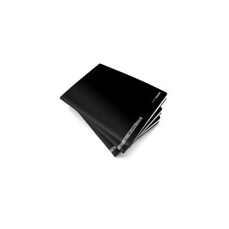 CADERNO AGRAF A4 80F PAUTADO CAPA PRETA