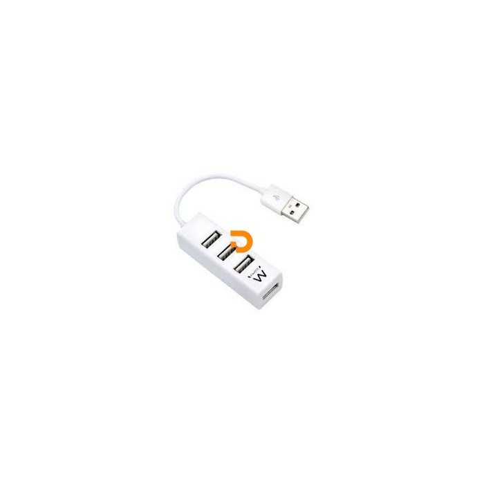 HUB MINI EWENT USB 2.0 4 PORTAS BRANCO