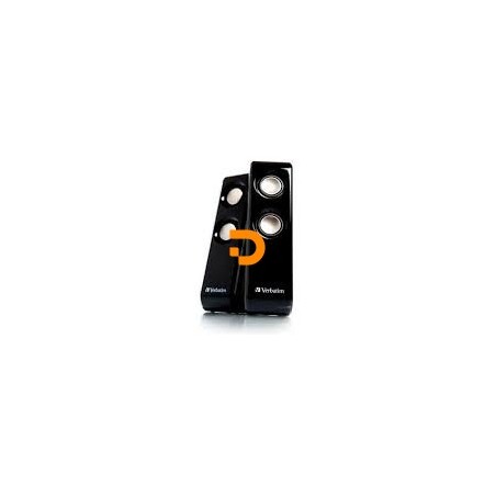 pspanVerbatim USB Speaker System. Canais de saída de áudio: 2.0 canais. Classificação de Energia RMS: 2 W, Extensão da frequênci